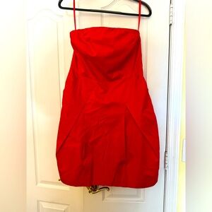 Red strapless dress from The Limited